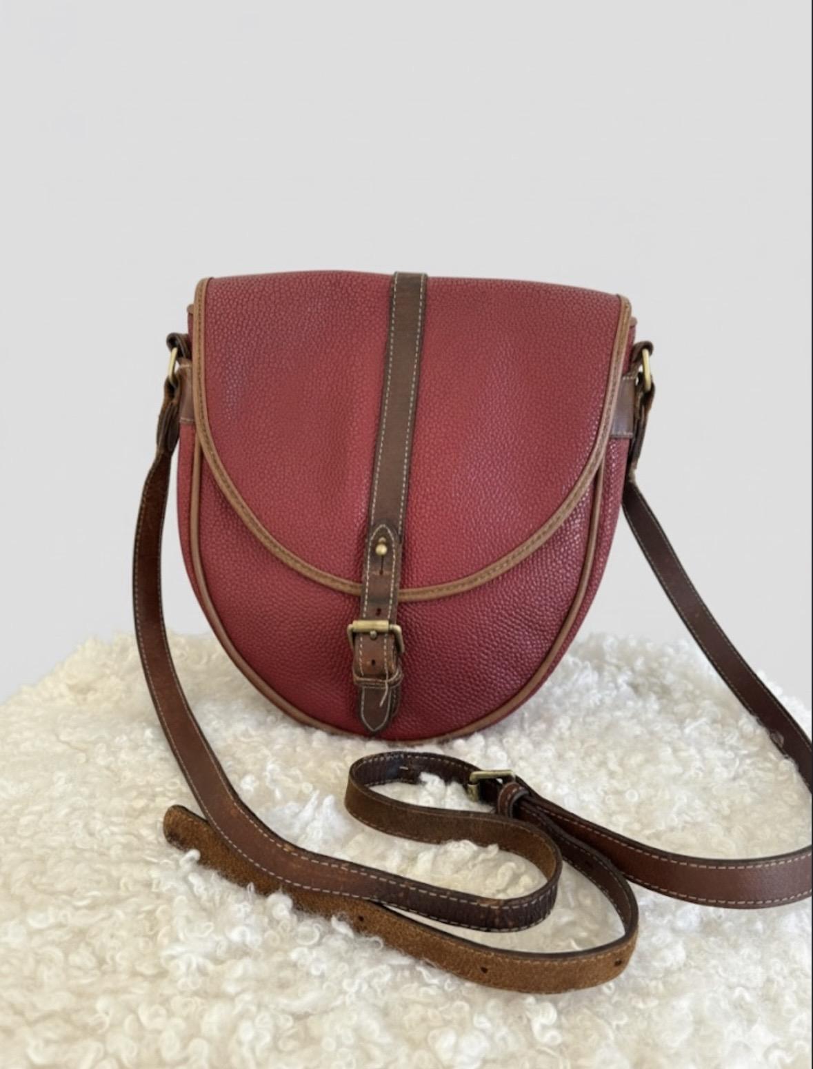 MULBERRY RED SADDLE BAG